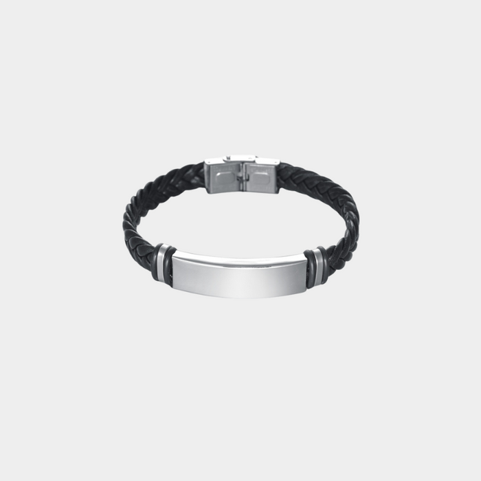 Men's Engravable Bracelet – John Model (braided leather)