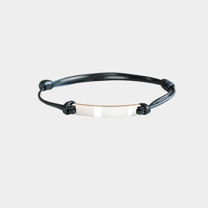 Men's Engravable Bracelet – Tom Model (Adjustable Cord)