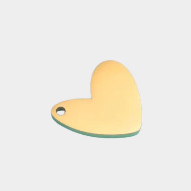 Breloque coeur moderne gravée
