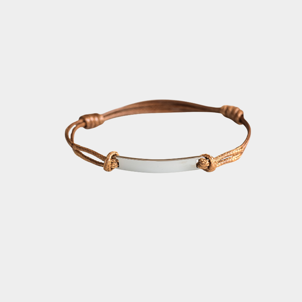 Men's Engravable Bracelet – Tom Model (Adjustable Cord)