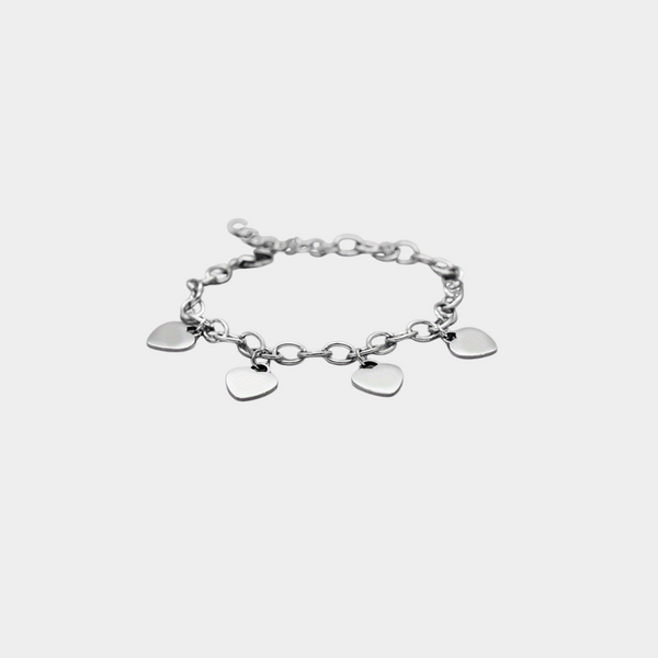 Bracelet Family Love – 4 cœurs à graver