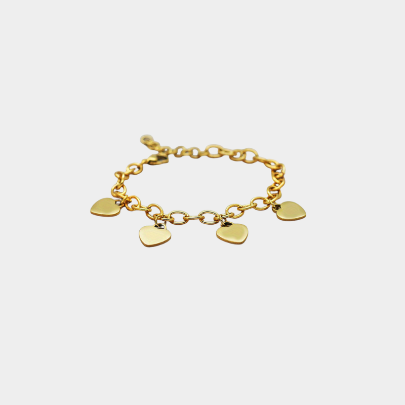 Bracelet Family Love – 4 cœurs à graver