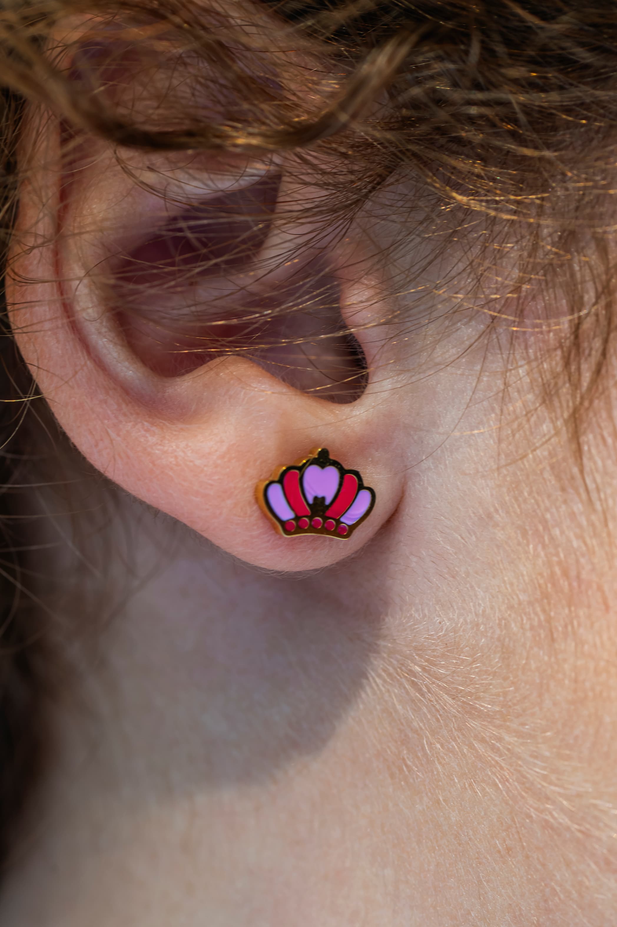 Boucles d’oreilles Zoé fillette en acier inoxydable