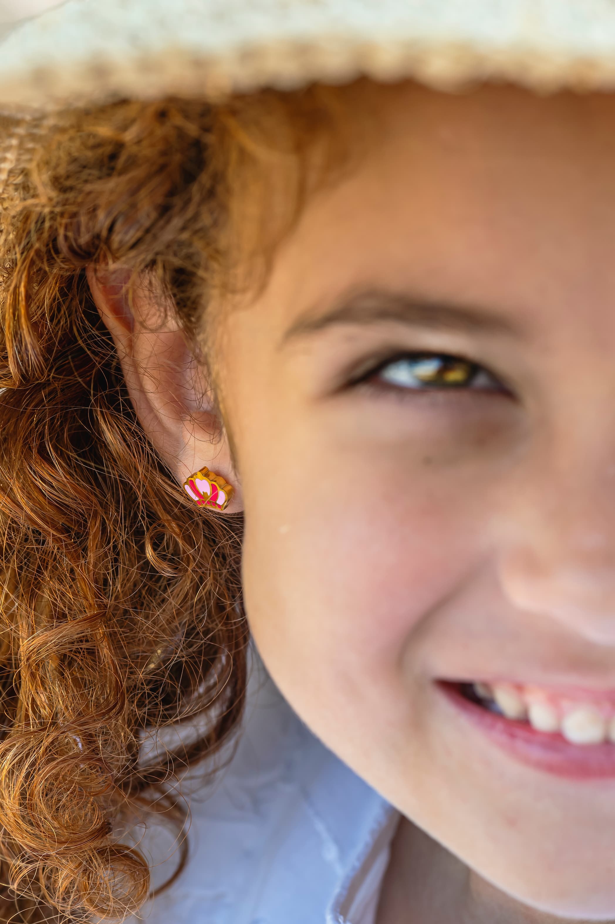 Boucles d’oreilles Zoé fillette en acier inoxydable