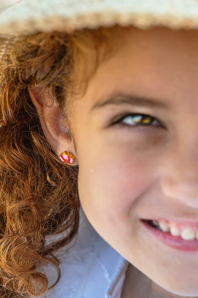 Boucles d’oreilles Zoé fillette en acier inoxydable