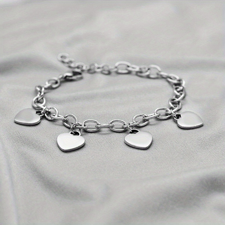 Bracelet Family Love – 4 cœurs à graver