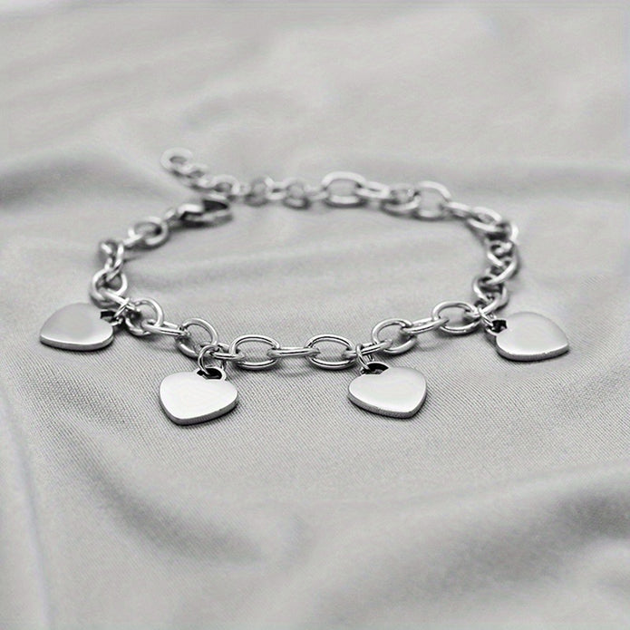 Bracelet Family Love – 4 cœurs à graver