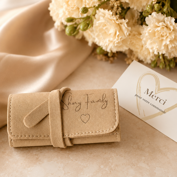 Pochette bijou nomade SHINY FAMILY